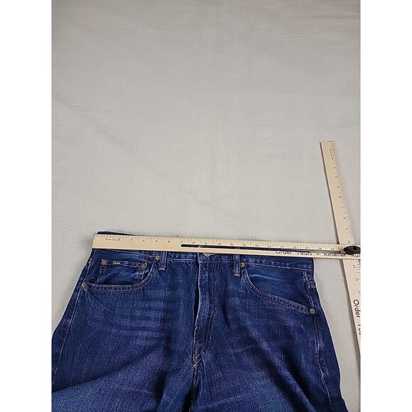 Polo Ralph Lauren Jeans Mens 34 35x28.5 Straight Blue Mid Rise Preppy Stretch - Picture 6 of 16